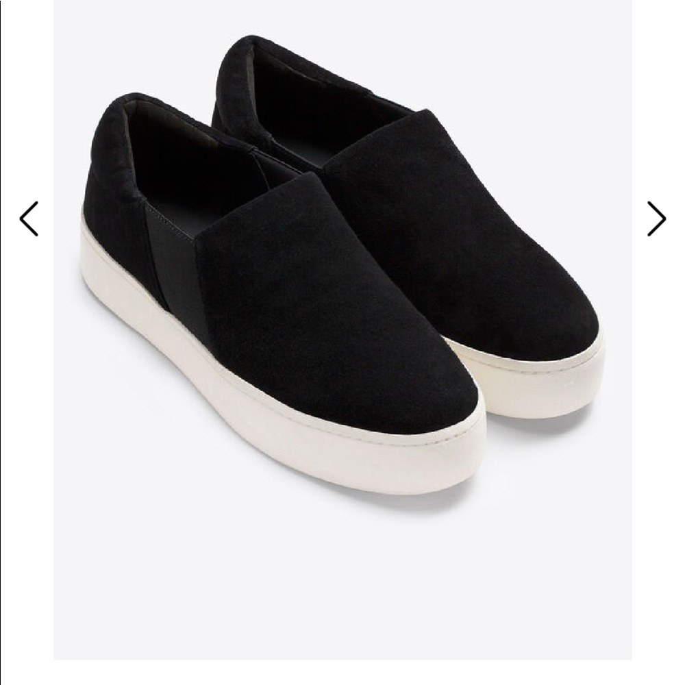 Vince suede platform slip ons